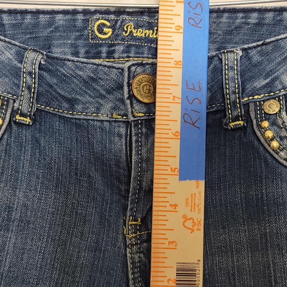 G by Guess Premium Women's Jeans Size 31 Naomi Boot Cut Embroidered Beads - Picture 13 of 16